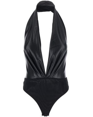 ANDAMANE Body 'Sendaya' Con Profondo Scollo A V E Schiena Scoperta - Blu