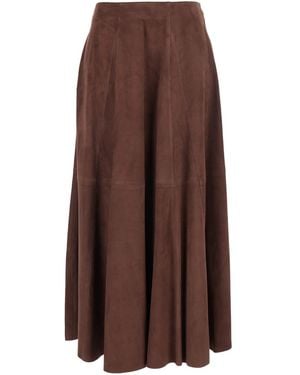 Arma 'Eleni' Skirt With Hidden Closure - Brown
