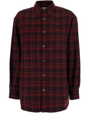 DUNST Checked Flannel Bd Shirt - Purple