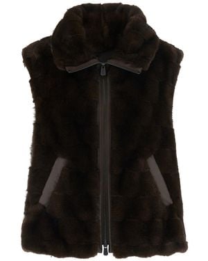 Pinko Sleeveless Gilet With Side Pockets - Black