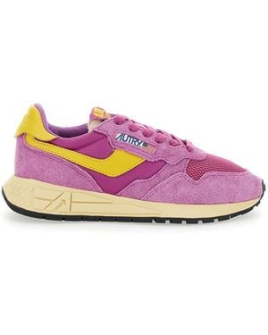 Autry Sneaker 'Reelwind' Low Top Con Patch Logo Su Linguetta E Lato In - Viola
