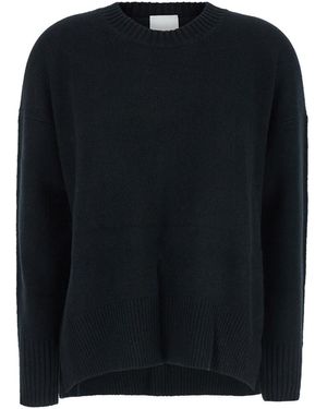 Allude Maglione Girocollo Con Spalle Scese - Nero