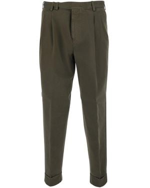 PT Torino Trousers With Side Pockets And Straight Hem - Green