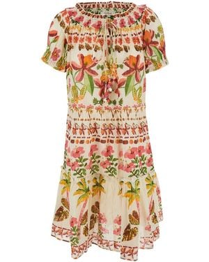 Rene' Derhy 'Mona' Dress With Elegant Details - White