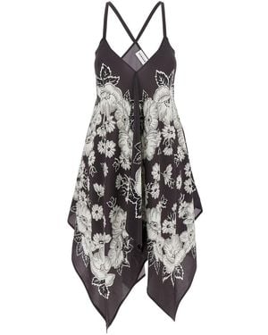 P.A.R.O.S.H. Silk Blouse With Floral Motif - White