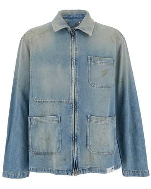 Golden Goose Journey M's Mackenzie Work Jacket Full Zip Cotton Denim O - Blue