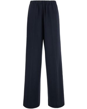 Fabiana Filippi Trousers With Elasticated Waist And Strass Detail In - Blue