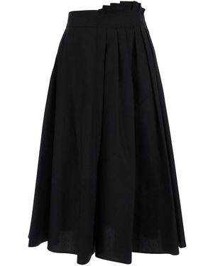 MSGM 'Gonna/Skirt' With Pleated Design - Black