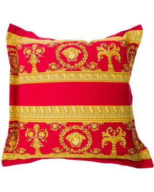 Versace Cushion With Baroque Print - Red
