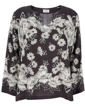 P.A.R.O.S.H. And Blouse With V-Neck - Gray