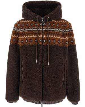 Moncler Jacket With Hood With Drawstring - Black