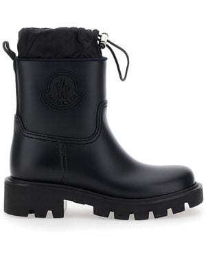 Moncler 'Kickstream Low' Rain Ankle Boots With Drawstring - Black