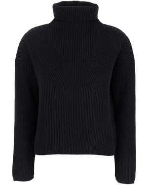 Max Mara Maglione 'Golia' A Collo Alto - Blu