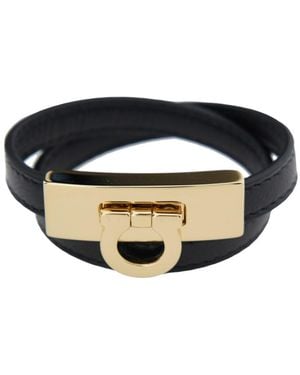 Ferragamo Leather Bracelet - Black