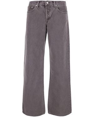 Agolde Jeans Low Rise Loose With 100% Cotton - Gray
