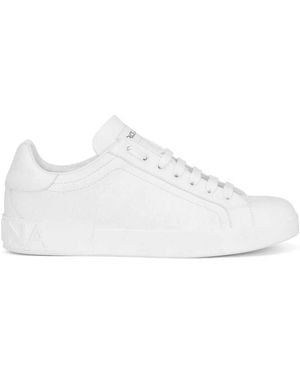 Dolce & Gabbana 'Portofino New' Low-Top Sneakers With Contrastin - White