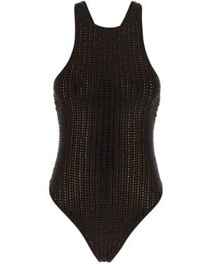VENUJA Swimsuit With Racerback And All-Over Sequins - Black