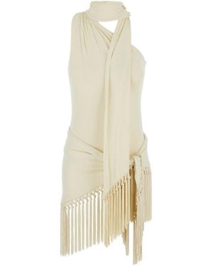 Taller Marmo Swim Shorts With Fringed Edge Design - White