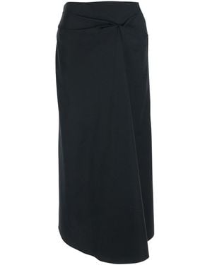 Max Mara Skirt With Bow Detail On The Front And Zip Closure On T - Black