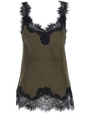 Gold Hawk 'Megan' Sleeveless Top With Lace Details - Green