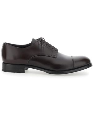 Lidfort Antick Shoes With Leather Upper And Rubber Sole For - Grey