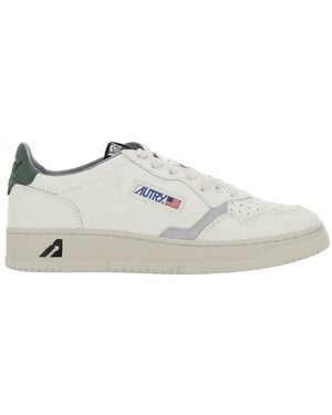 Autry 'Medalist' Low Top Trainers With Logo Patch On Tongue And - White