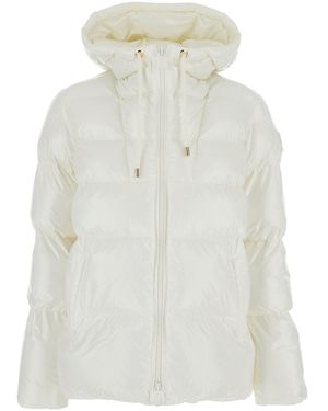 Pinko Piumino 'Eleodoro' Con Cappuccio Con Coulisse E Love Birds Diamo - Bianco