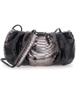 Biaggini Pillow Is A Clutch With Python Details For - Black