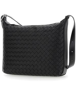 Bottega Veneta Crossbody Bag With Adjustable Shoulder Strap And - Black