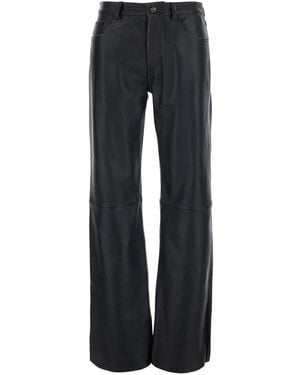 Grifoni Leather Pants - Nero