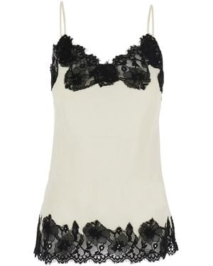 Gold Hawk V-Neck Top With Spaghetti Straps - Black