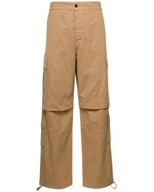 DARKPARK 'Saint' Cargo Trousers With Pockets - Natural
