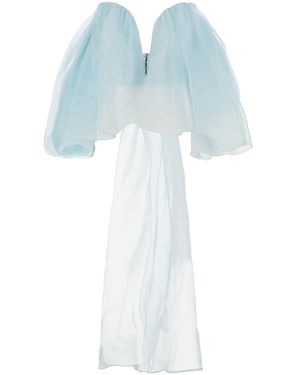 Zimmermann Crush' Light Top With Boned Bodice - Blue