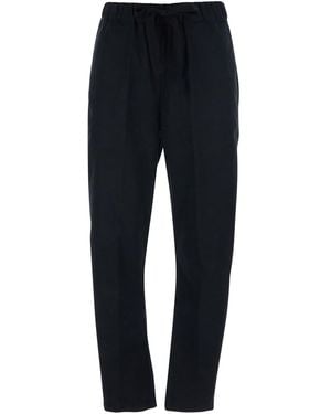Semicouture Buddy Trousers With Elastic Waist And Drawstring - Blue