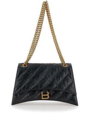 Balenciaga Borsa A Tracolla 'Crush Media' Con Logo B - Nero