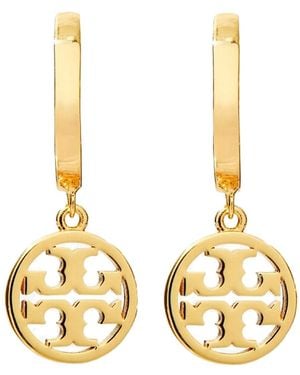 Tory Burch Miller Huggie Hoop Earring - Metallic