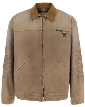 Golden Goose Reversible Jacket With Contrast - Brown
