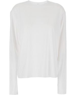 TOTEME 'Classic' T-Shirt With Long Sleeves - White