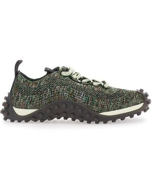 Ami Paris Mirage Sneakers With Rubber Sole And Tech Fabric Upper - Green