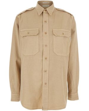 Roy Rogers Military Shirt 'R.R.Eva Herzigova' With Utility Styl - Natural