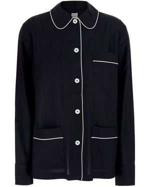 TOTEME Shirt With Collar And Contrasting Details - Blue