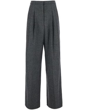 PT Torino Pants With Double Pleats And Silky Finish - Gray