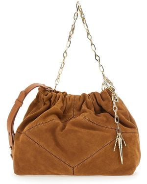 Ba&sh Bag S Suede June Tote - Brown