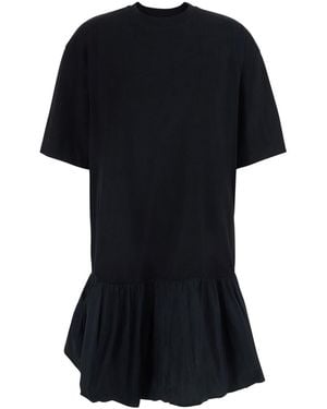 MSGM Dress With Round Neck And Flared Skirt - Black