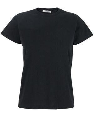 The Row Florie T-Shirt With Centre Detail - Black