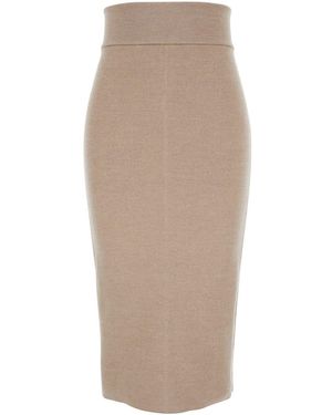 Jacquemus Skirt With Pencil Desgin - Natural