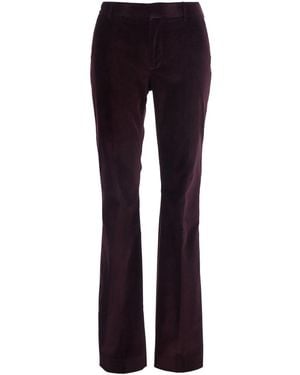 PT Torino Five-Pocket Design Straight Leg Soft Corduroy Pants - Blue