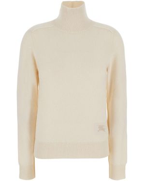 Burberry Burberry Cotton Turtleneck Sweater - White