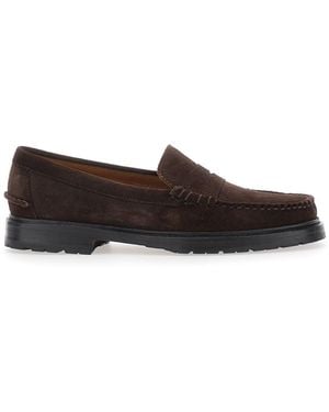 Sebago Dawson Rrs Suede Loafers With Rubber Sole For - Brown