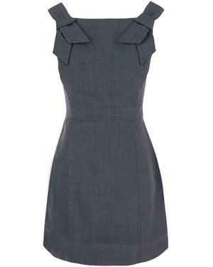 ShuShu/Tong Dress With Bow Straps - Blue